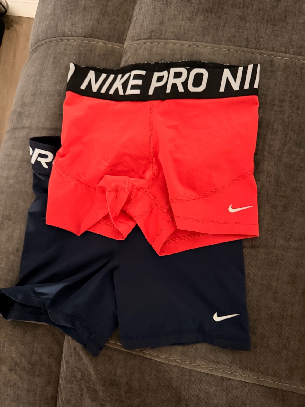 Nike Pro Compression Shorts in Red & Navy